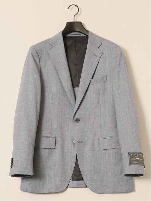 ウール100% レギュラーフィット 2ボタン2ピーススーツ 杢ライトグレー