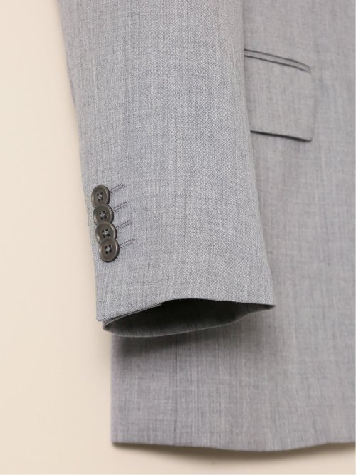 ウール100% レギュラーフィット 2ボタン2ピーススーツ 杢ライトグレー
