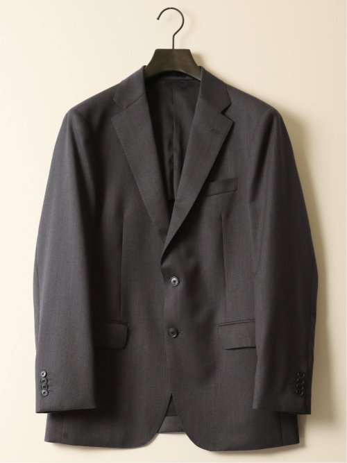 ウール100% レギュラーフィット 2ボタン2ピーススーツ 杢グレー