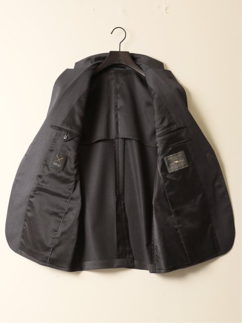 ウール100% レギュラーフィット 2ボタン2ピーススーツ 杢グレー