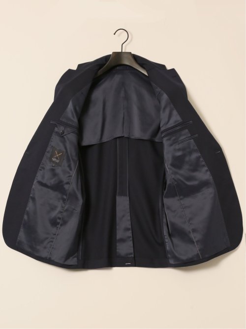 ウール100% レギュラーフィット 2ボタン2ピーススーツ 紺