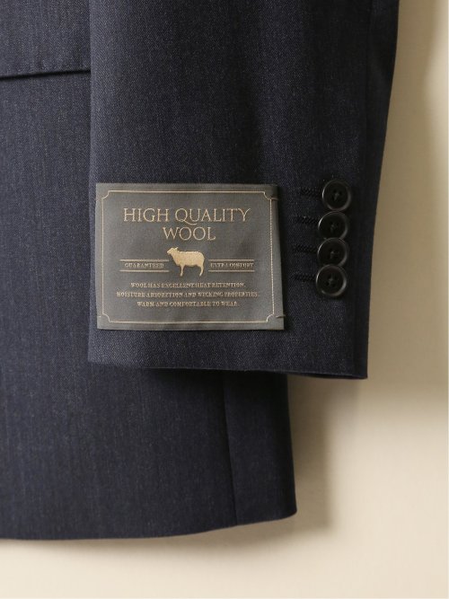 ウール100% レギュラーフィット 2ボタン2ピーススーツ 杢青