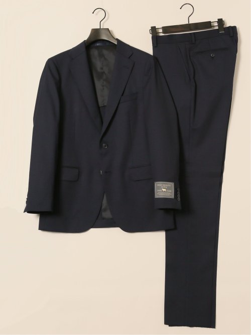 ウール100% レギュラーフィット 2ボタン2ピーススーツ 杢青