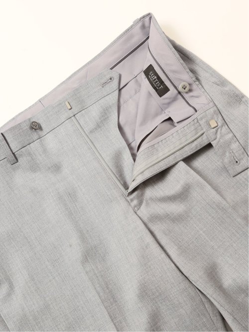 ウール100% レギュラーフィット 2ボタン2ピーススーツ 杢ライトグレー