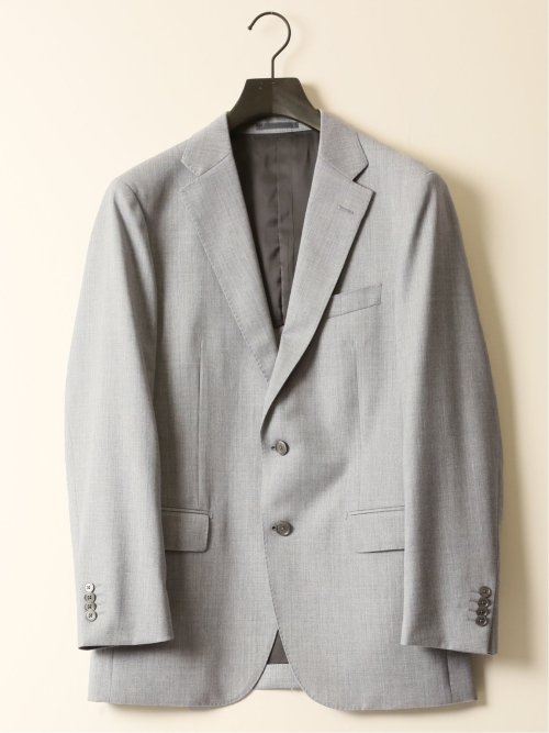 ウール100% レギュラーフィット 2ボタン2ピーススーツ 杢ライトグレー