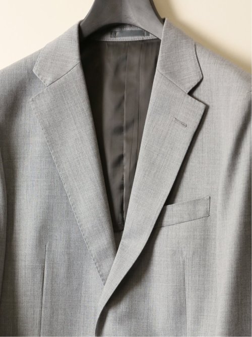 ウール100% レギュラーフィット 2ボタン2ピーススーツ 杢ライトグレー