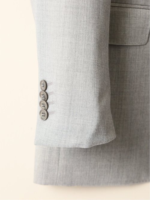 ウール100% レギュラーフィット 2ボタン2ピーススーツ 杢ライトグレー