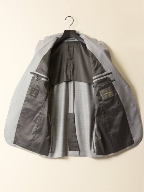 ウール100% レギュラーフィット 2ボタン2ピーススーツ 杢ライトグレー