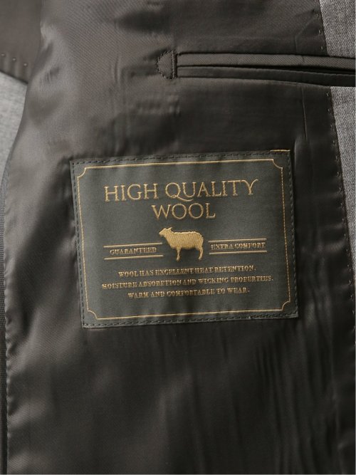 ウール100% レギュラーフィット 2ボタン2ピーススーツ 杢ライトグレー