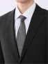 ウール混 ストレッチ スリムフィット 2ボタン 2ピース スーツ 無地 黒