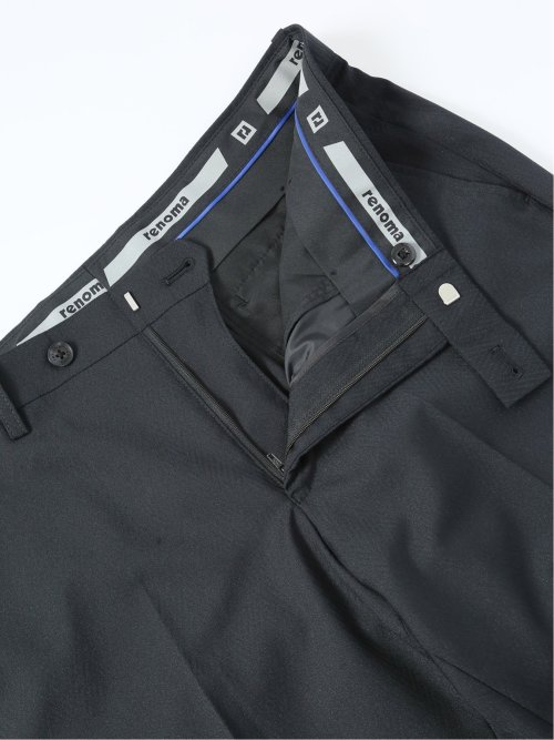 超光沢ストレッチ スリムフィット 2ボタン3ピーススーツ シャドーヘリンボン黒