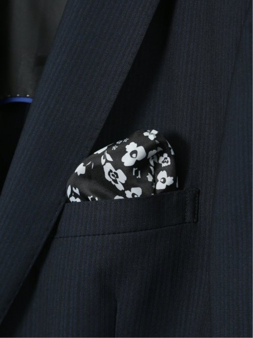 光沢ウール混ストレッチ スリムフィット 2ボタン3ピーススーツ シャドーストライプ青