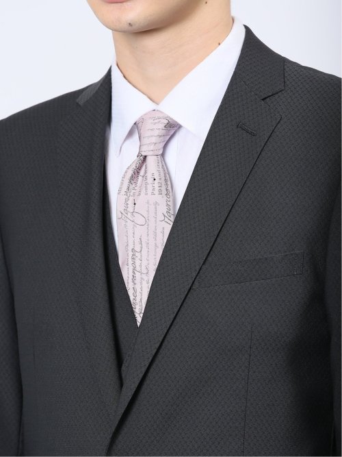 美品 レノマ 3ピース セットアップ ストレッチ 格子柄 3ピース 黒 A6 renoma（レノマ） スーツ3ピース renoma HOMME レノマオム光沢