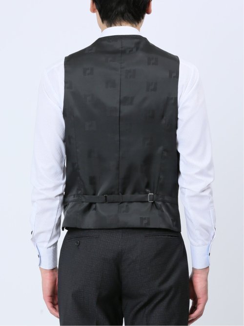 超光沢ストレッチ スリムフィット 2ボタン3ピーススーツ 杢グレー