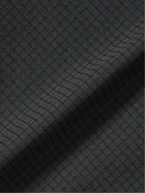 超光沢ストレッチ スリムフィット 2ボタン3ピーススーツ ジオメトリックグレー