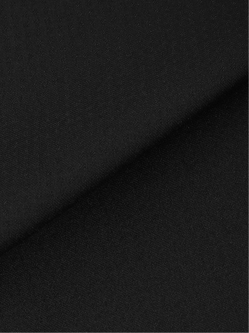 光沢ストレッチ スリムフィット 2ボタン3ピーススーツ ジオメトリック黒