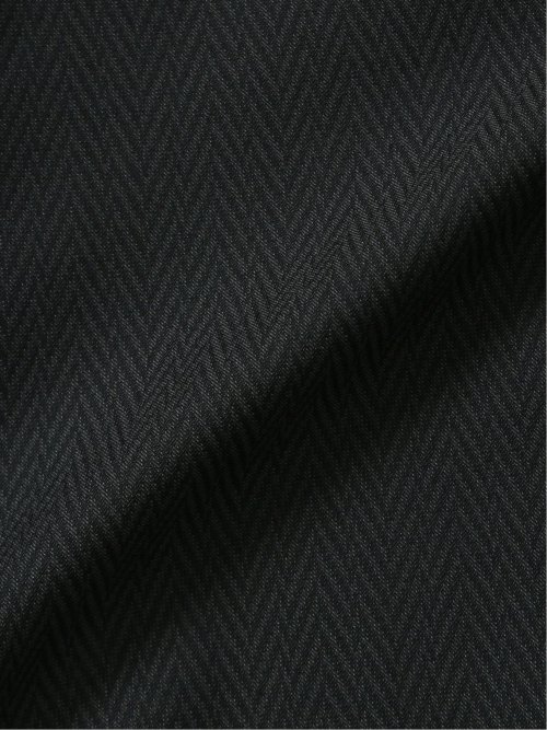 超光沢ストレッチ スリムフィット 2ボタン3ピーススーツ ヘリンボングレー