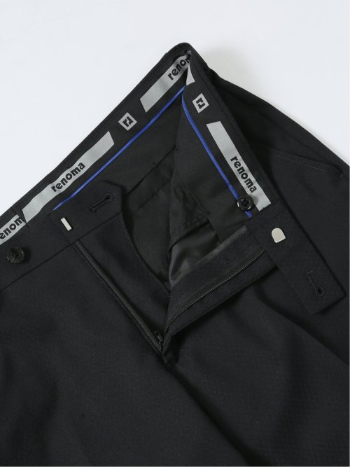 超光沢ストレッチ スリムフィット 2ボタン3ピーススーツ 千鳥黒