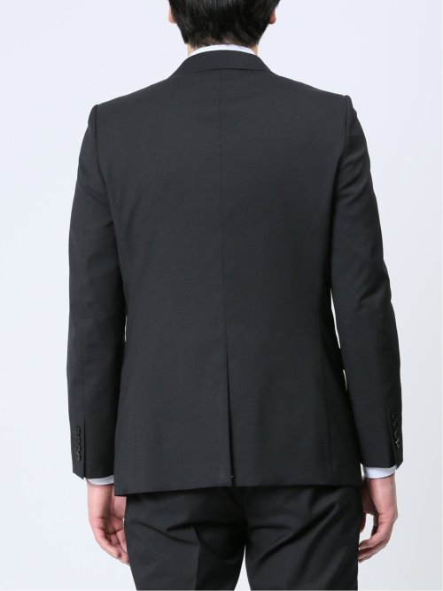 超光沢ストレッチ スリムフィット 2ボタン3ピーススーツ 千鳥黒(Y4 05