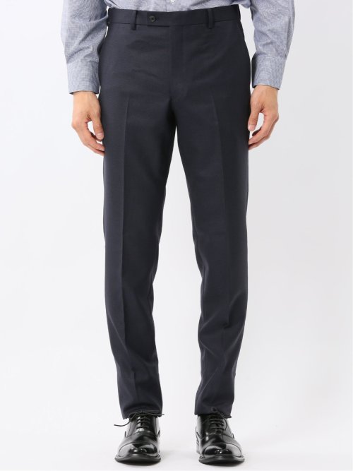 ウール100% レギュラーフィット 2ボタン2ピーススーツ 紺