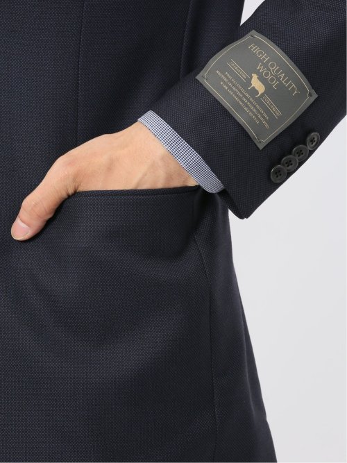 ウール100% レギュラーフィット 2ボタン2ピーススーツ 紺