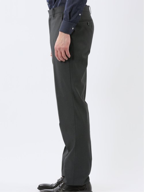 超光沢ウール混ストレッチ スリムフィット 2ボタン3ピーススーツ シャドーカルゼグレー