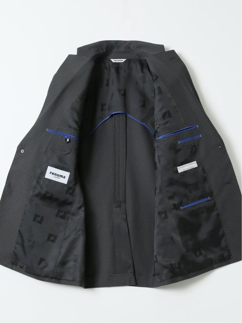 ストレッチ スリムフィット スリーピーススーツ シャドーカルゼ グレー