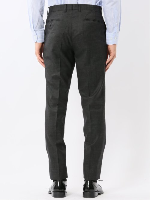 ウール100% レギュラーフィット 2ボタン2ピーススーツ 杢グレー