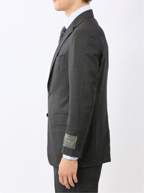 ウール100% レギュラーフィット 2ボタン2ピーススーツ 杢グレー