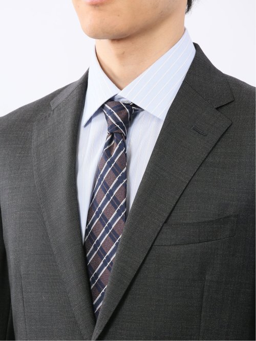 ウール100% レギュラーフィット 2ボタン2ピーススーツ 杢グレー