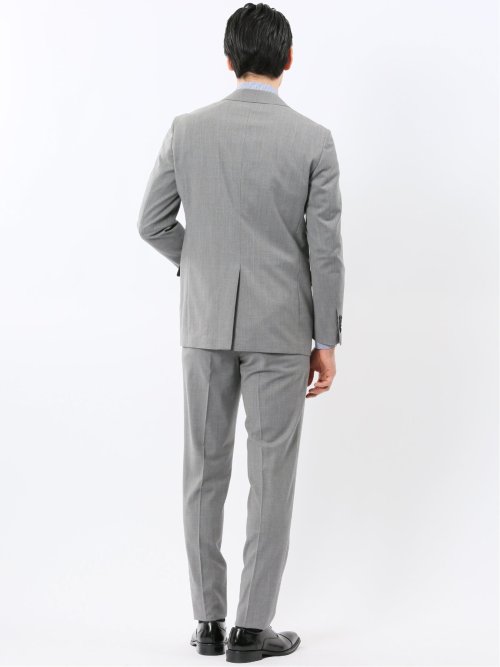 SUPER140'S レギュラーフィット 2ボタン 2ピース スーツ ライトグレー