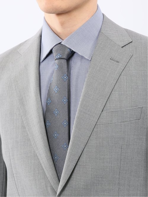 SUPER140'S レギュラーフィット 2ボタン 2ピース スーツ ライトグレー