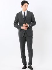 SUPER140'S レギュラーフィット 2ボタン 2ピース スーツ グレー