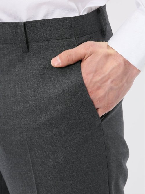 SUPER140'S レギュラーフィット 2ボタン 2ピース スーツ グレー