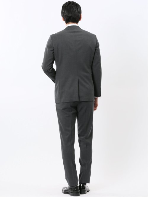 SUPER140'S レギュラーフィット 2ボタン 2ピース スーツ グレー