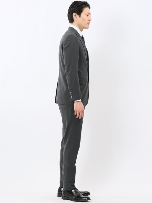 SUPER140'S レギュラーフィット 2ボタン 2ピース スーツ グレー