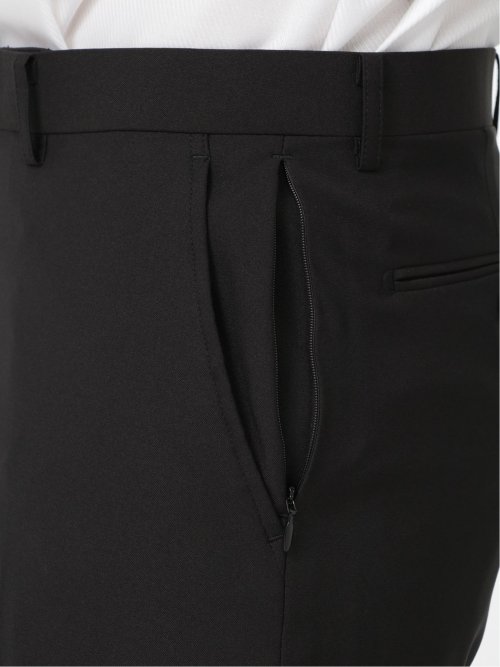 ストレッチウォッシャブル スリムフィット 2ボタン2ピース リクルートスーツ 黒無地