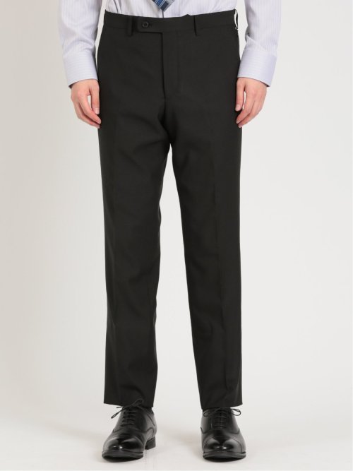 ストレッチウォッシャブル スリムフィット 2ボタン2ピース リクルートスーツ 黒無地