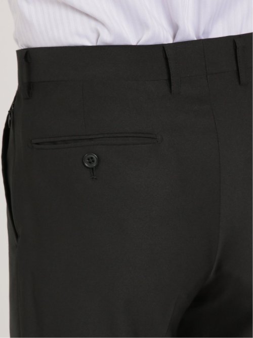 ストレッチウォッシャブル スリムフィット 2ボタン2ピース リクルートスーツ 黒無地