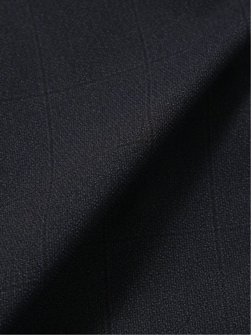 ストレッチウォッシャブル スリムフィット 2ボタン2ピーススーツ チェック紺