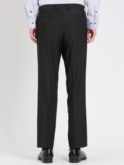 ストレッチウォッシャブル スリムフィット 2ボタン2ピース リクルートスーツ 黒無地