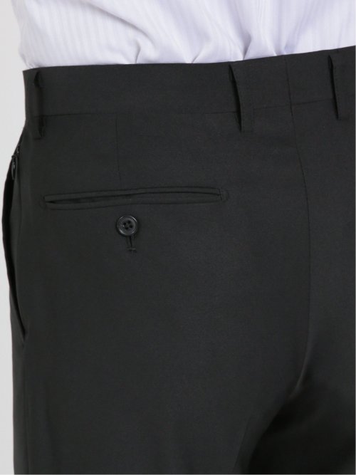 ストレッチウォッシャブル スリムフィット 2ボタン2ピース リクルートスーツ 黒無地