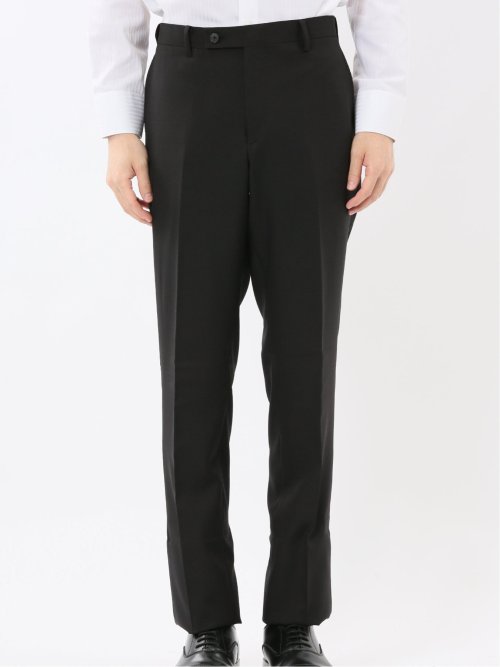 ストレッチウォッシャブル スリムフィット 2ボタン2ピーススーツ チェック黒