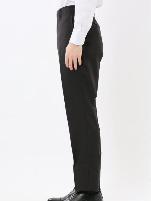 ストレッチウォッシャブル スリムフィット 2ボタン2ピーススーツ チェック黒