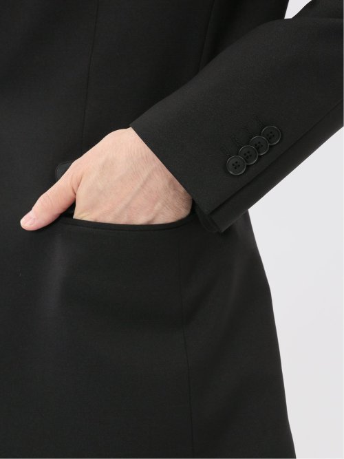 ストレッチウォッシャブル スリムフィット 2ボタン2ピーススーツ チェック黒