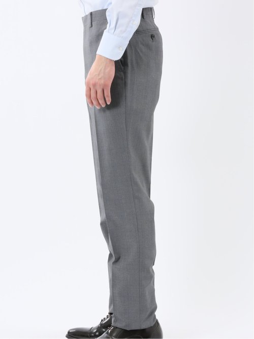 ストレッチウォッシャブル スリムフィット 2ボタン2ピーススーツ グレンチェックグレー