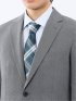 ストレッチウォッシャブル スリムフィット 2ボタン2ピーススーツ グレンチェックグレー