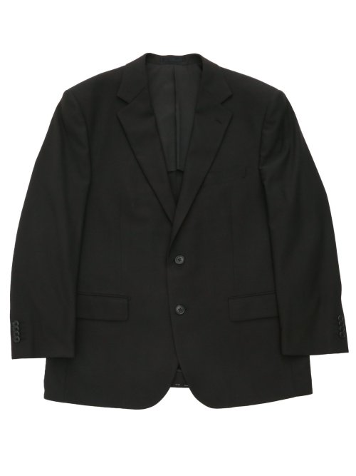 ストレッチウォッシャブル リラックスフィット 2ボタン2ピース リクルートスーツ 黒無地