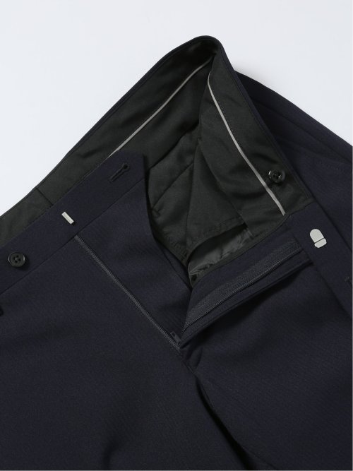 ストレッチウォッシャブル スリムフィット 2ボタン2ピーススーツ シャドーストライプ紺