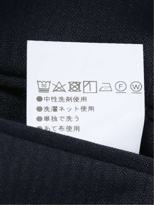 ストレッチウォッシャブル スリムフィット 2ボタン2ピーススーツ シャドーストライプ紺